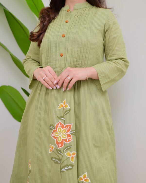 Cotton Fabric Hand Paint Kurti – Where Art Meets Comfort - Image 10