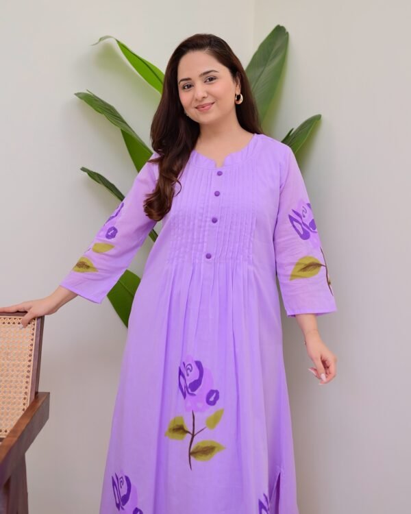 Cotton Fabric Hand Paint Kurti – Where Art Meets Comfort - Image 6