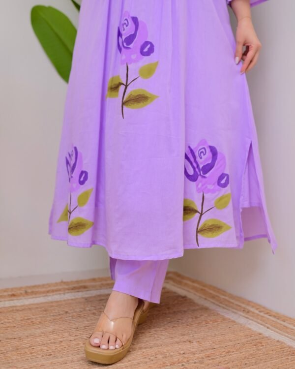 Cotton Fabric Hand Paint Kurti – Where Art Meets Comfort - Image 3
