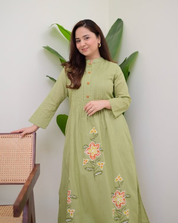 Cotton Fabric Hand Paint Kurti – Where Art Meets Comfort - Image 2