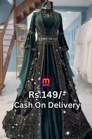 Georgette Readymade Sharara Top Lehenga in Dark Black