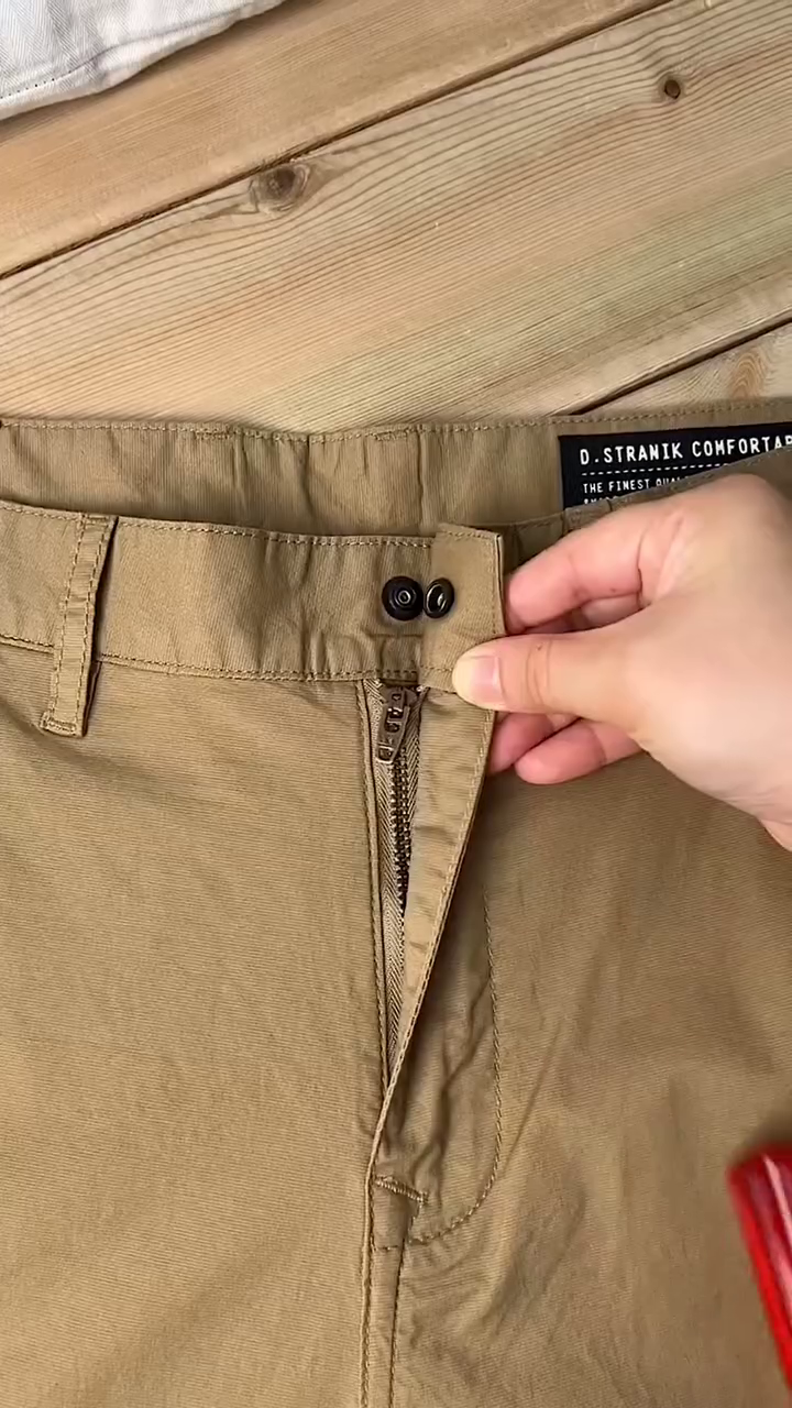 Men's Slim Fit Formal Dress Pants, Khaki Business Trousers, Classic Flat Front, Professional Wear - Image 6