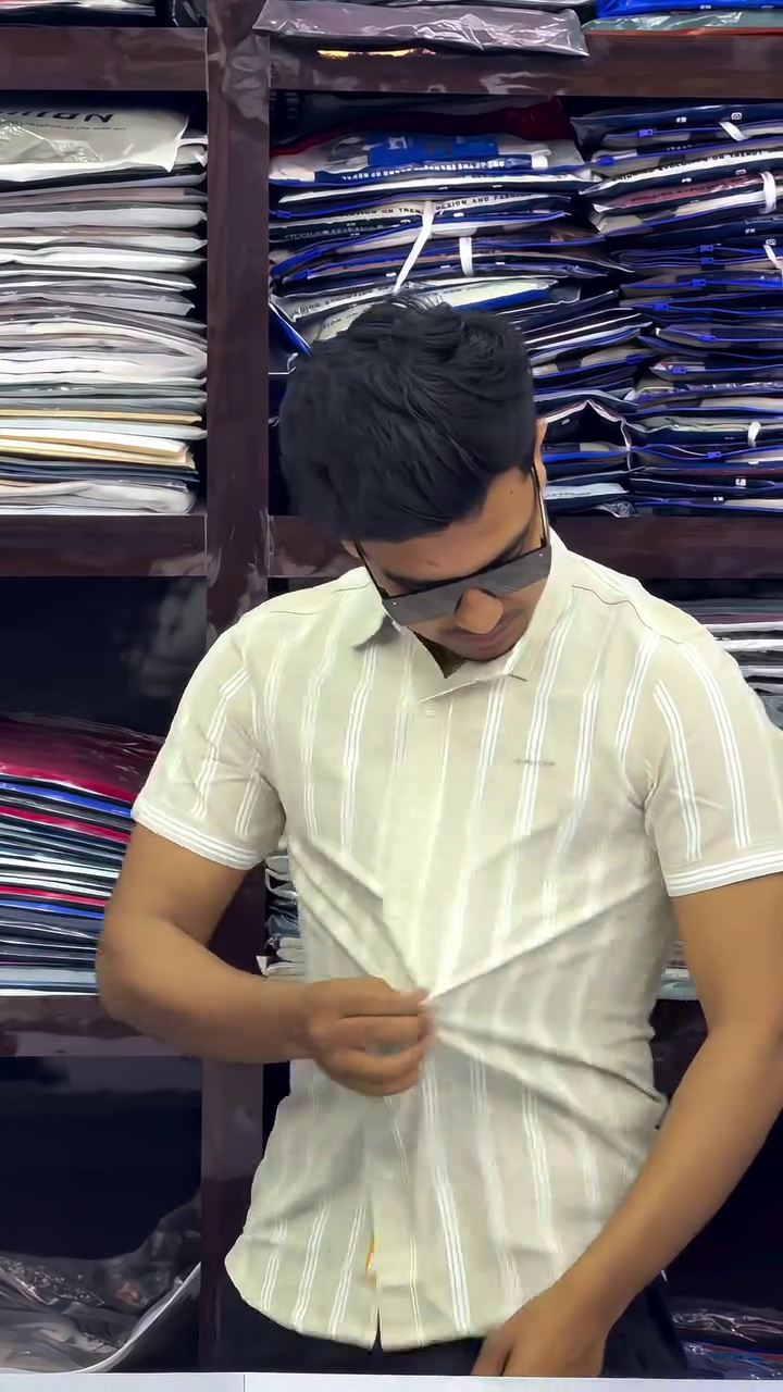Men's Cotton Striped Regular Fit Shirt - Image 2