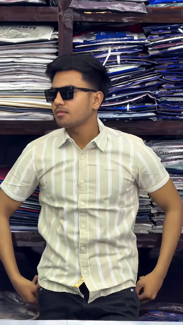 Men's Cotton Striped Regular Fit Shirt