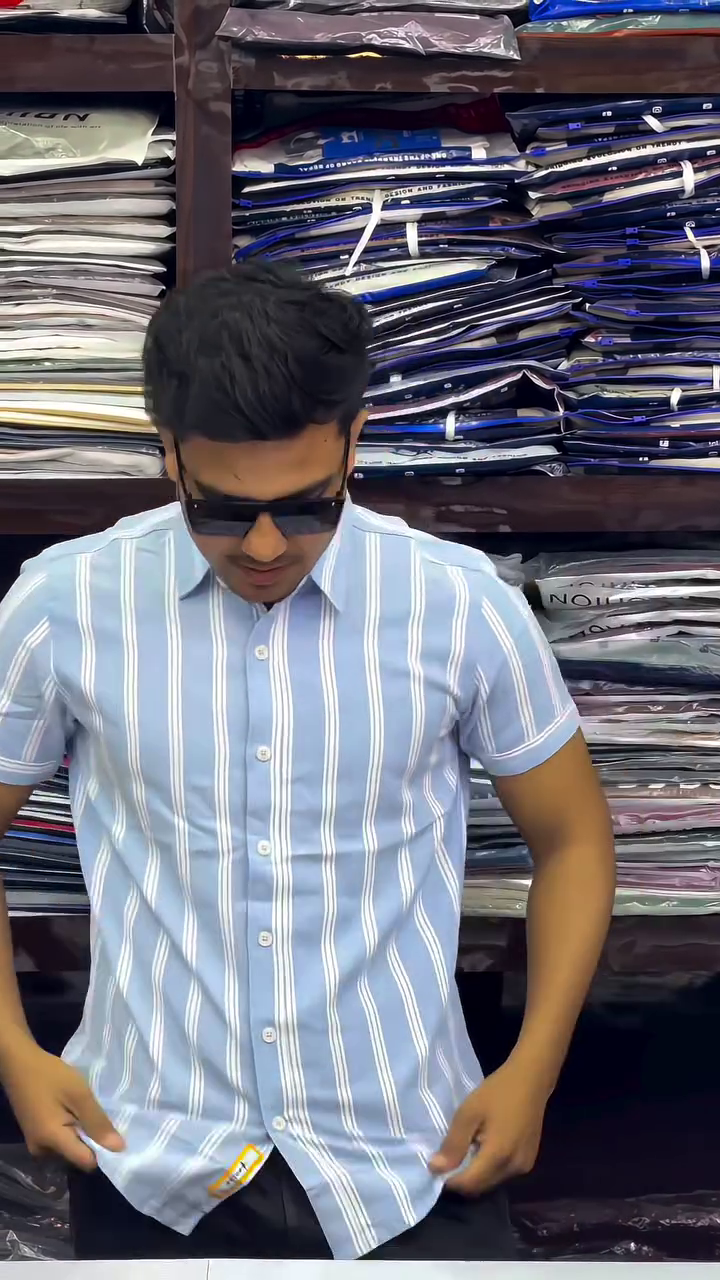 Men's Cotton Striped Regular Fit Shirt - Image 8