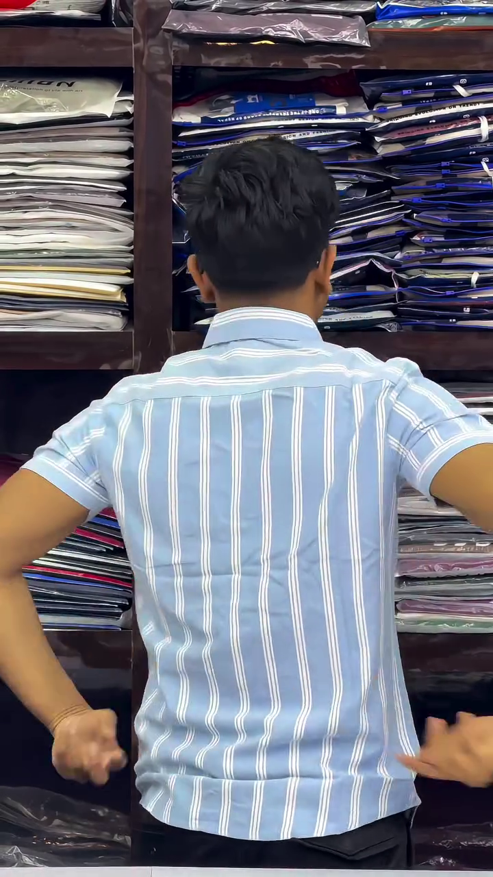 Men's Cotton Striped Regular Fit Shirt - Image 7