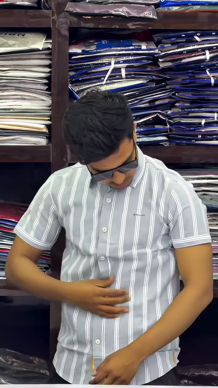 Men's Cotton Striped Regular Fit Shirt - Image 6
