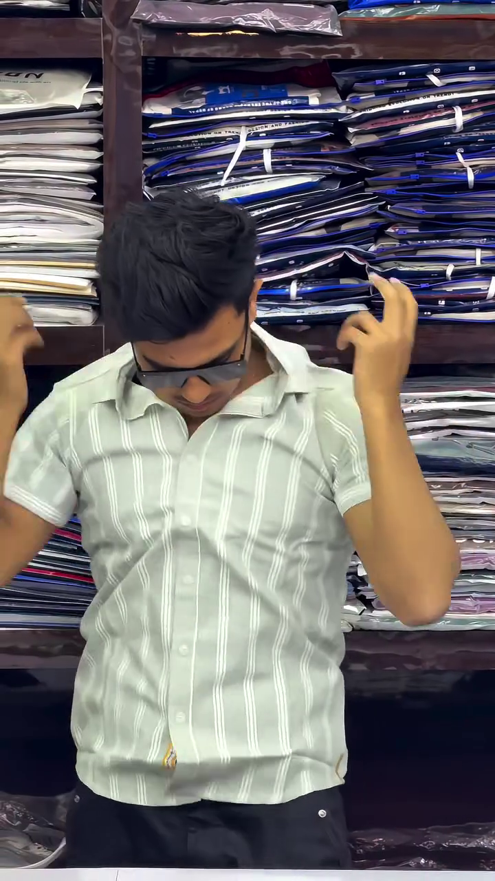 Men's Cotton Striped Regular Fit Shirt - Image 4