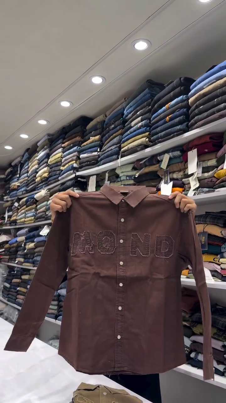 Men Textured Spread Collar Cotton Casual Shirt - Image 7