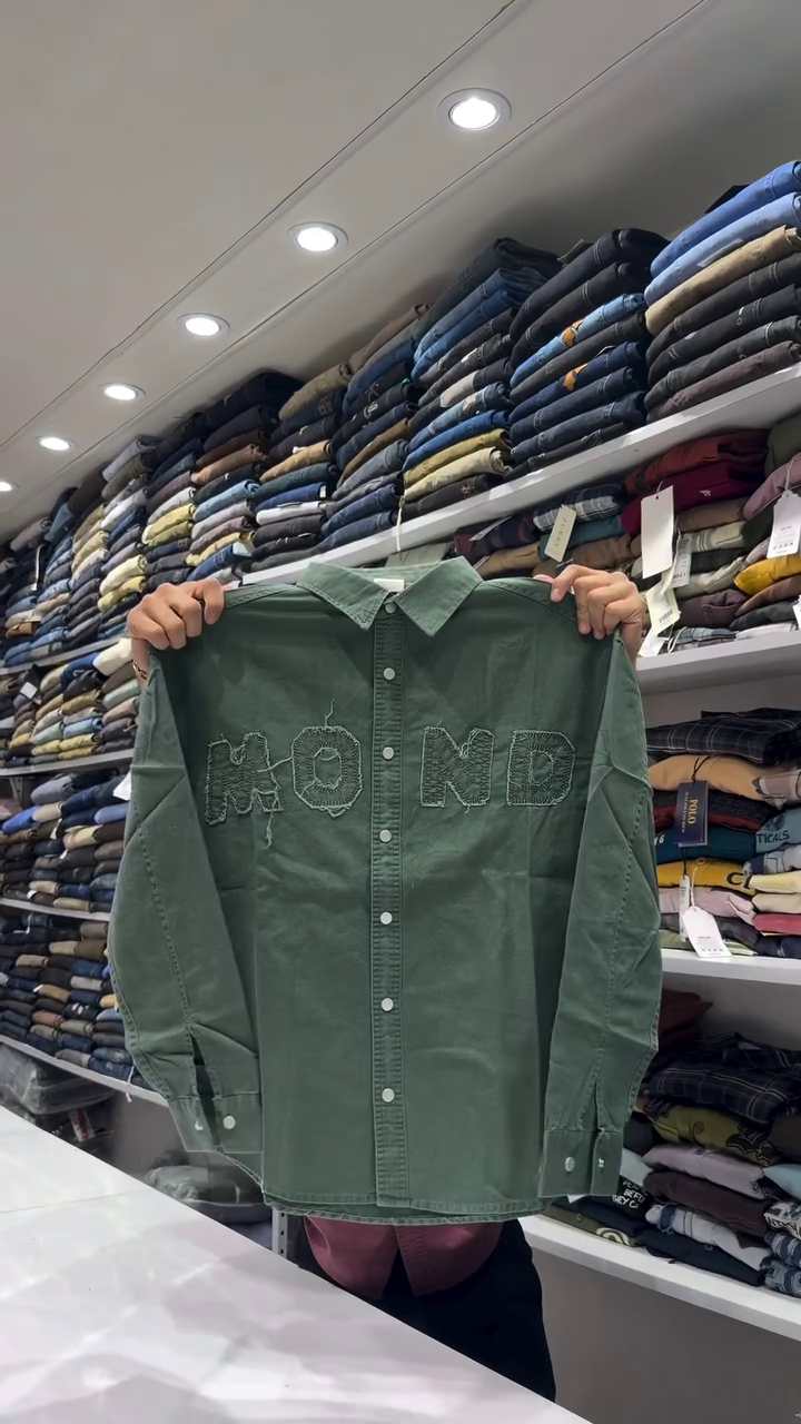Men Textured Spread Collar Cotton Casual Shirt - Image 4