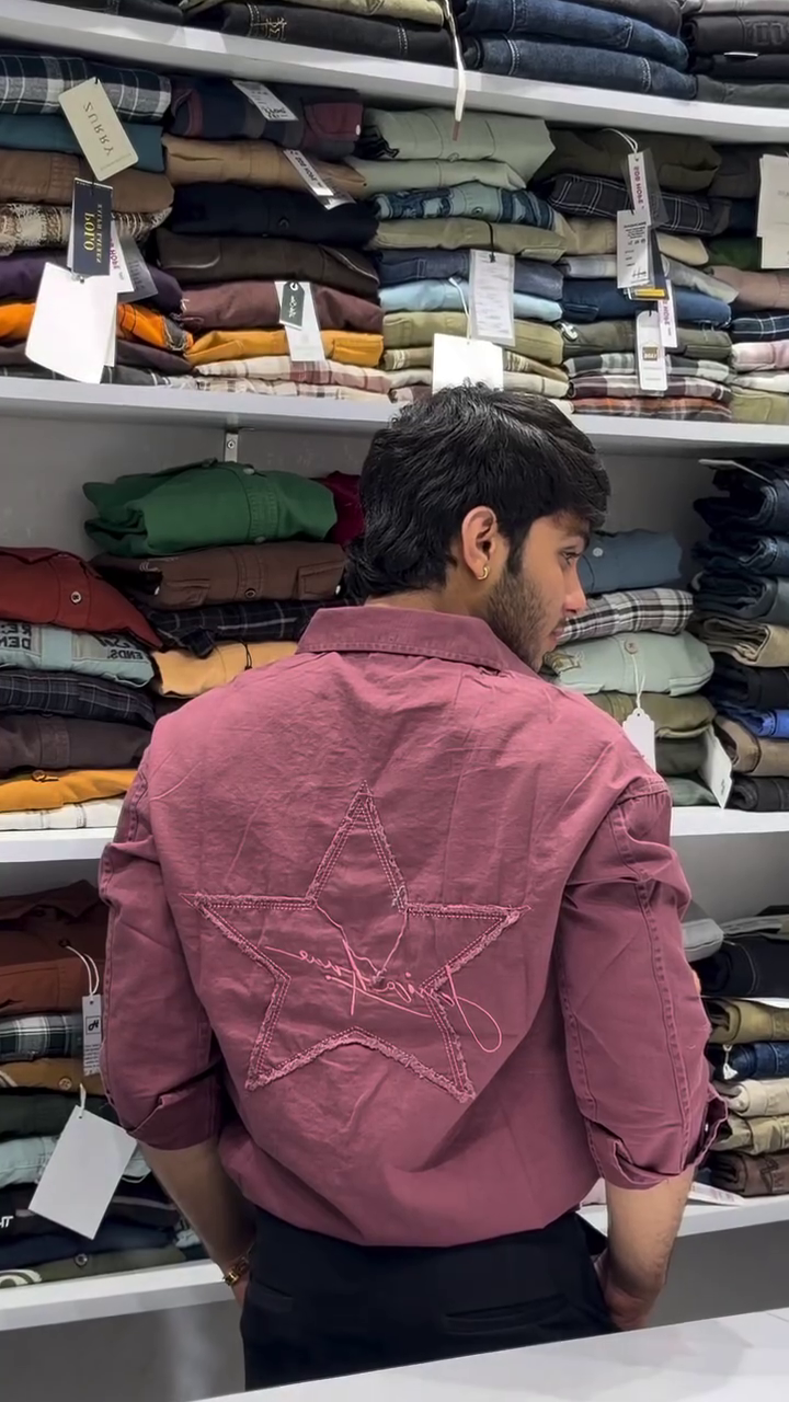 Men Textured Spread Collar Cotton Casual Shirt - Image 3