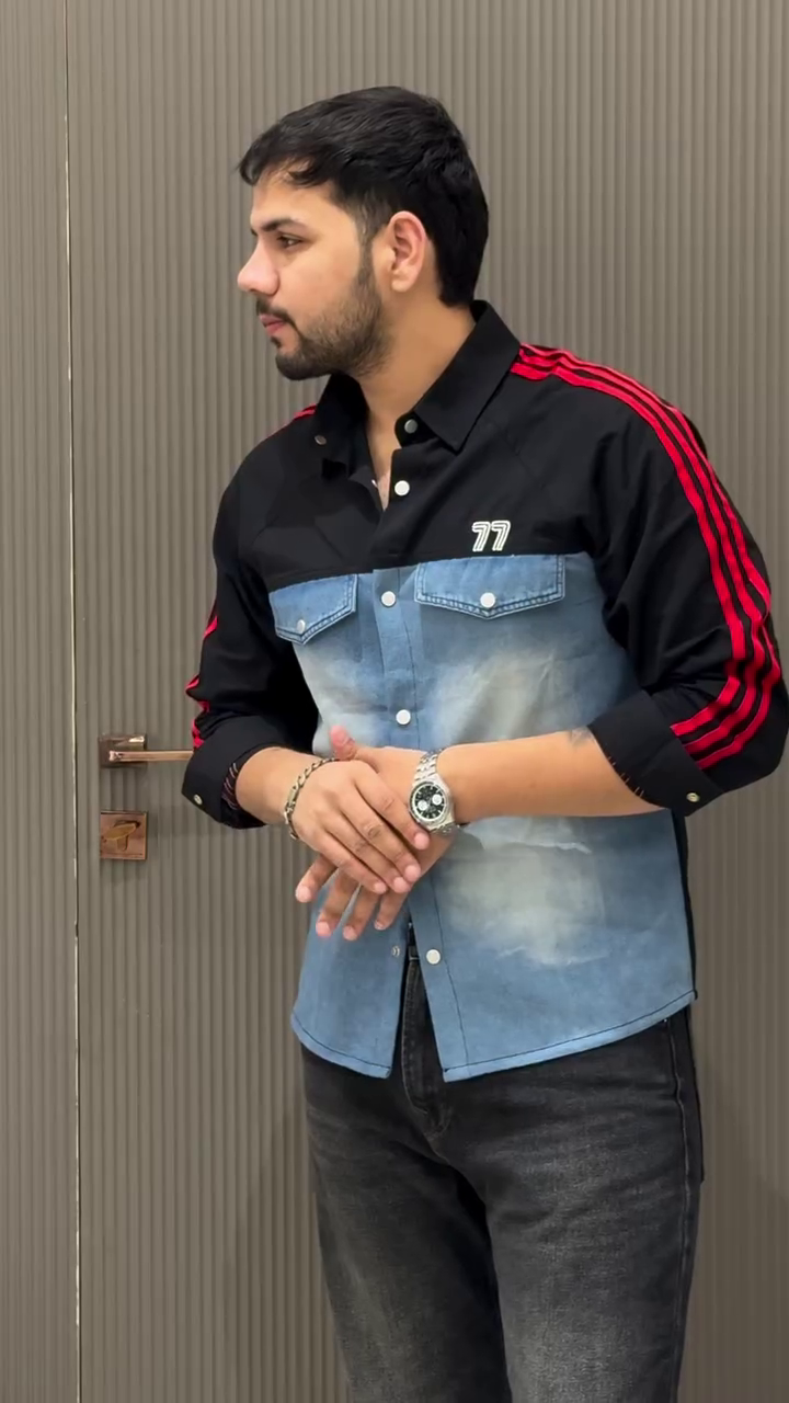 Colourblocked Pure Cotton Casual Shirt - Image 4