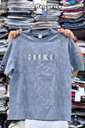 Men Boxy Fit Distressed Round Neck Half Sleeves Tshirts