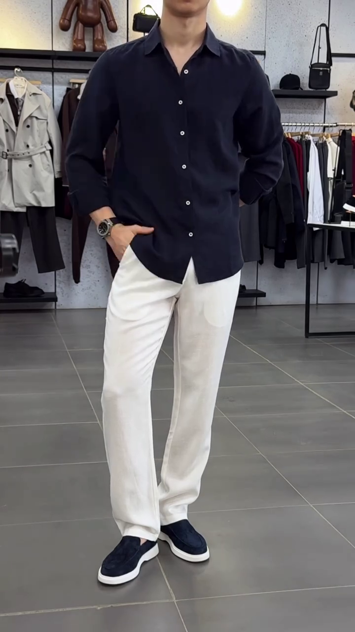 Men Spread Collar Comfort Casual Regular Fit Shirt - Image 7