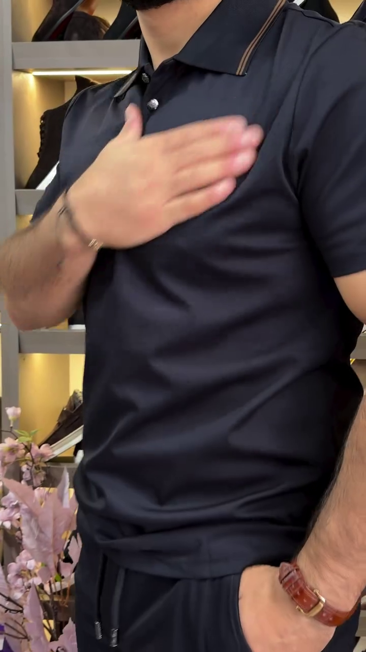 Zipper Polo Pique T-Shirt - Image 2
