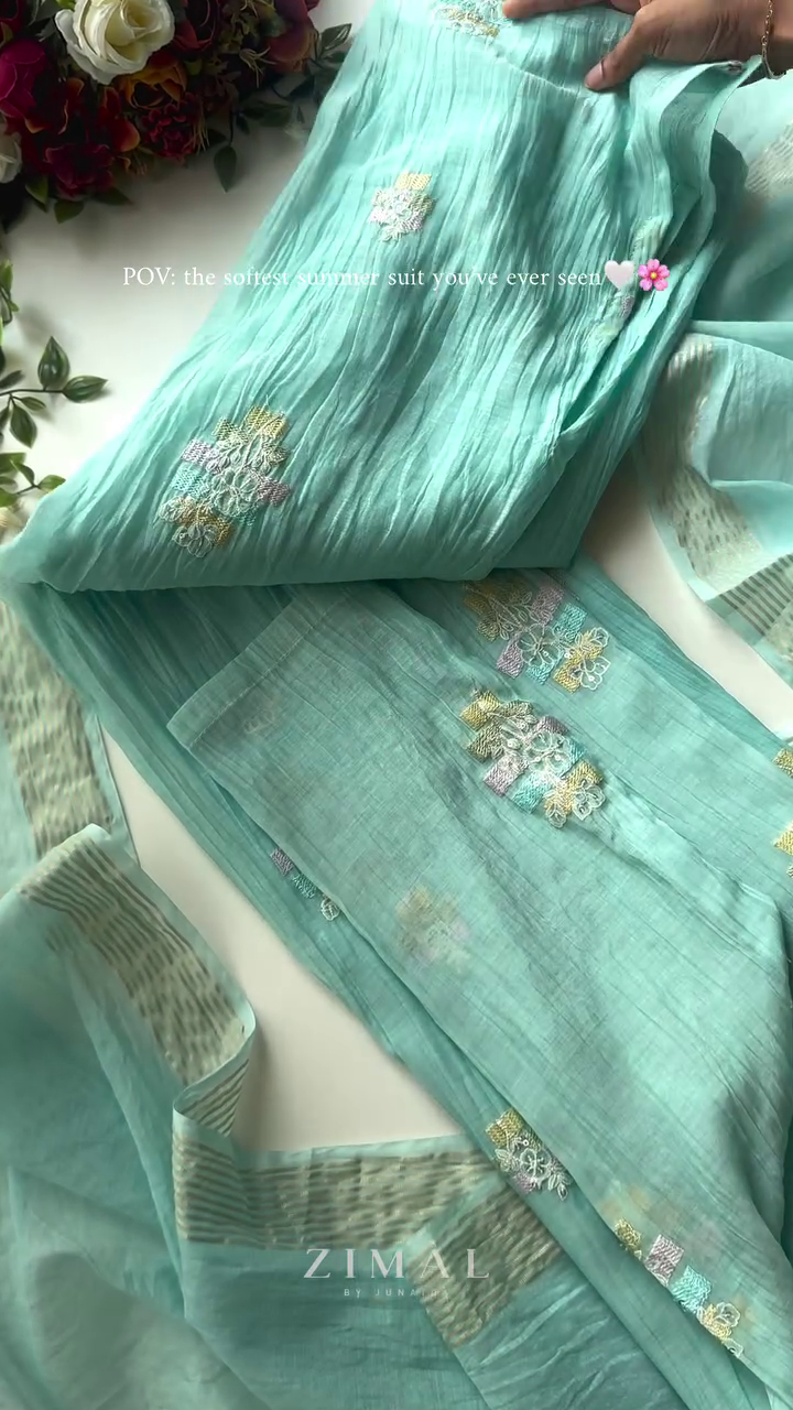 Ethnic Motifs Embroidered Lucknowi Chikankari Anarkali Kurta - Image 8