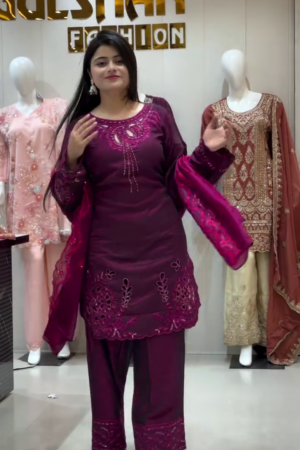 Women Ethnic Motifs Yoke Design Cotton Kurta with Trousers & Dupatta