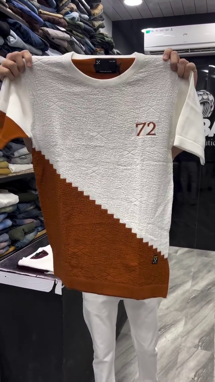 Men White Colorblock T-Shirt - Image 4