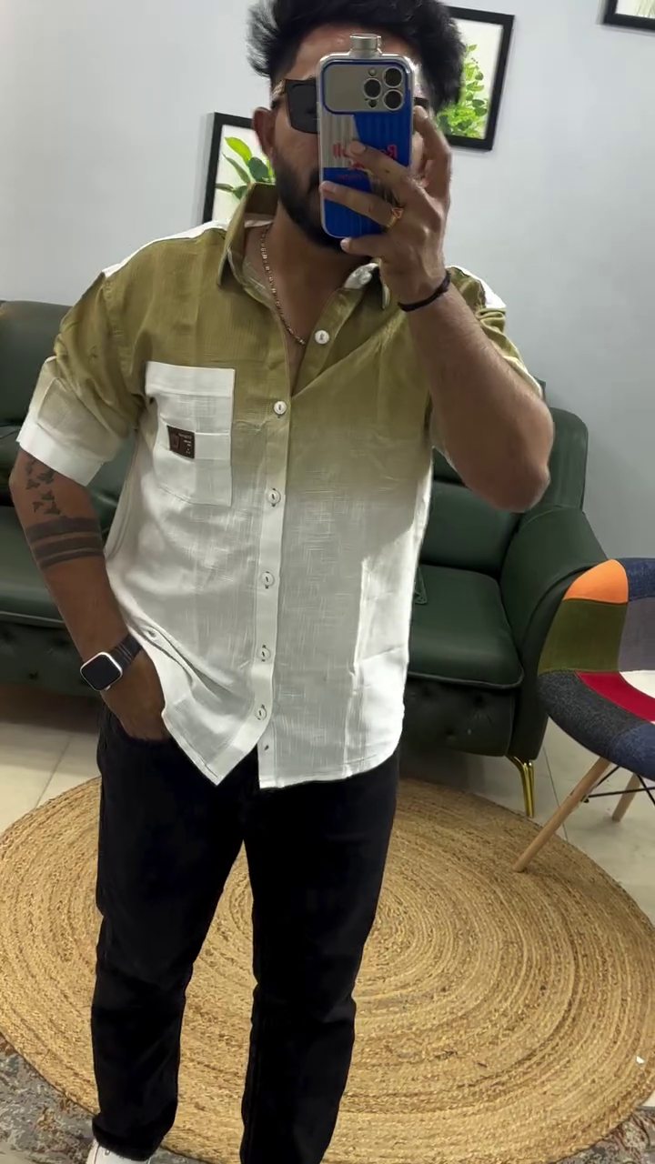 Spread-Collar Shirt with Patch Pocket - Image 4