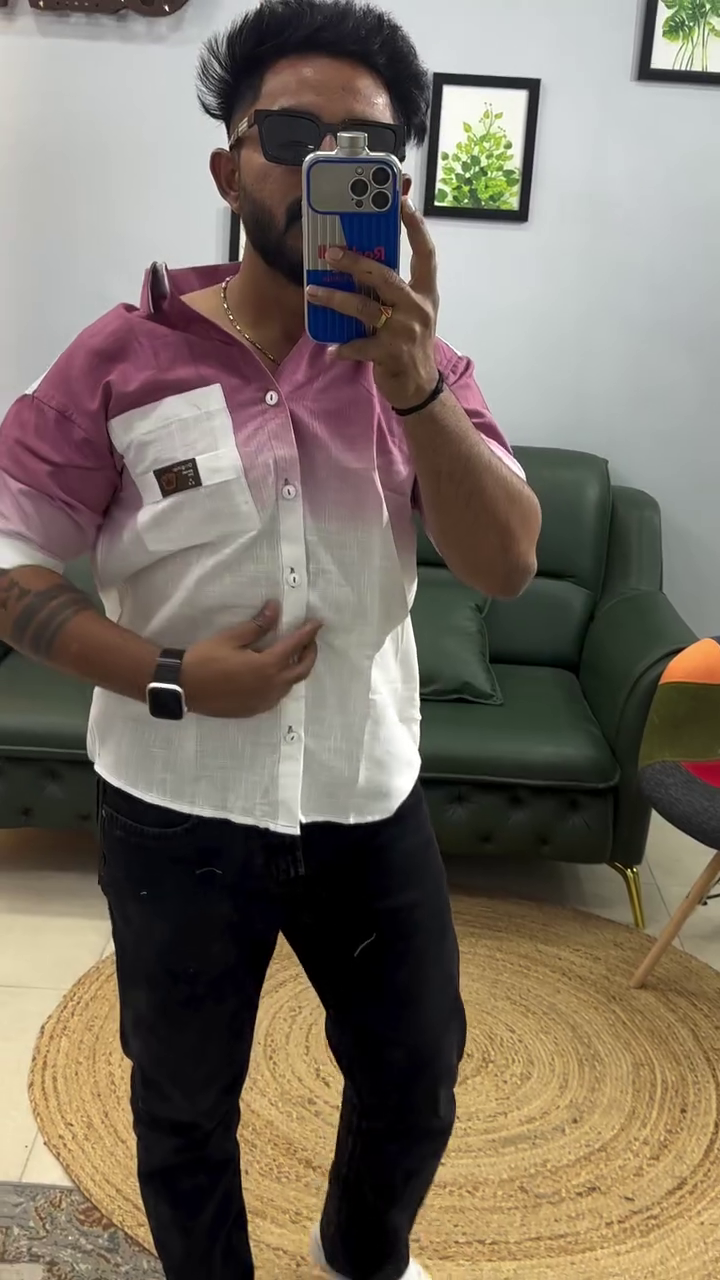 Spread-Collar Shirt with Patch Pocket - Image 3