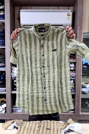 Premium Summer Comfort Men’s Stripe Linen Shirt